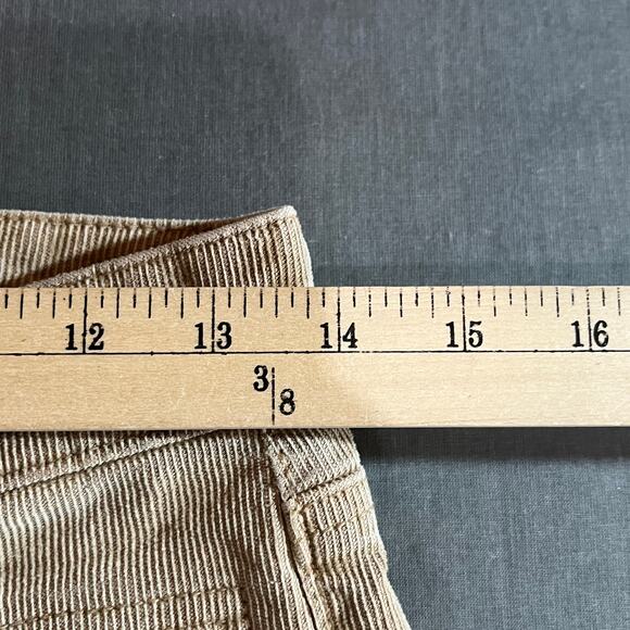 American Eagle‎ Pants Womens 2 Brown Corduroy Flared Leg Stretch Button Fly Y2K - Picture 12 of 13
